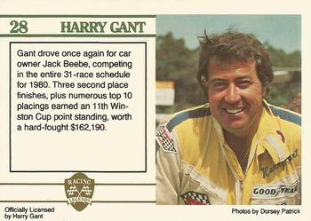 1991 Racing Legends Harry Gant #28 Harry Gant Back