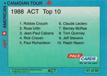 1992 Pace American-Canadian Tour - Sample #47 Beaver Dragon / Ralph Nason Back