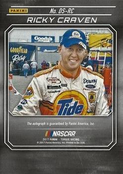 2017 Panini Torque - Driver Scripts Red #DS-RC Ricky Craven Back