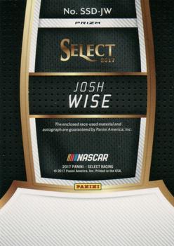 2017 Panini Select - Signature Swatches Duals #SSD-JW Josh Wise Back
