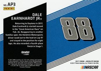 2017 Panini Absolute - Action Packed Spectrum Blue #AP3 Dale Earnhardt Jr. Back