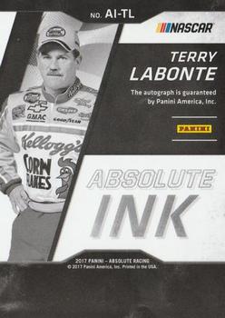 2017 Panini Absolute - Absolute Ink Spectrum Blue #AI-TL Terry Labonte Back