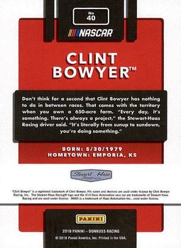 2018 Donruss #40 Clint Bowyer Back