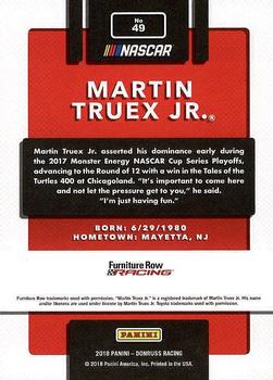 2018 Donruss #49 Martin Truex Jr. Back