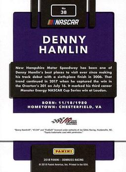 2018 Donruss #38 Denny Hamlin Back