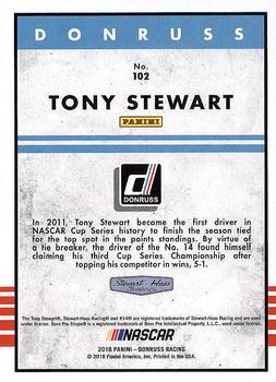 2018 Donruss #102 Tony Stewart Back