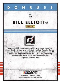 2018 Donruss #112 Bill Elliott Back