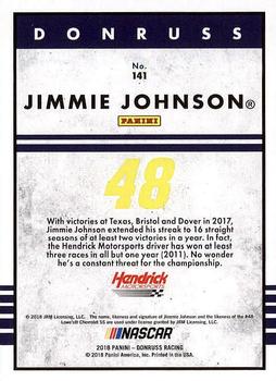2018 Donruss #141 Jimmie Johnson Back