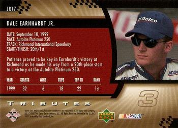 2000 Upper Deck Tributes Dale Earnhardt Jr. #JR17 Dale Earnhardt Jr. Back