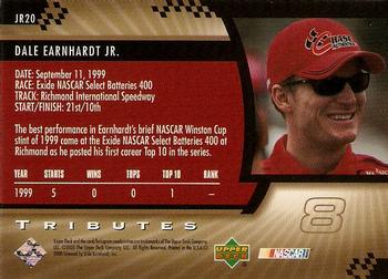 2000 Upper Deck Tributes Dale Earnhardt Jr. #JR20 Dale Earnhardt Jr. Back