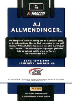 2018 Donruss - Gold Foil #48 AJ Allmendinger Back