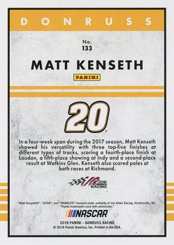 2018 Donruss - Green Foil #133 Matt Kenseth Back
