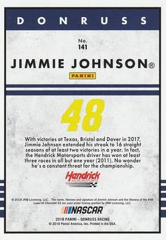 2018 Donruss - Green Foil #141 Jimmie Johnson Back