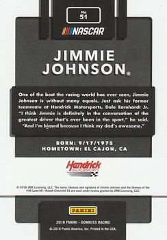 2018 Donruss - Press Proof Gold #51 Jimmie Johnson Back