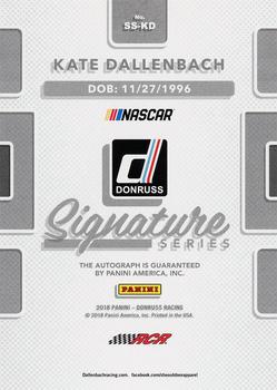 2018 Donruss - Signature Series #SS-KD Kate Dallenbach Back