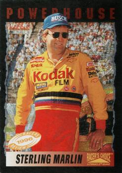 1996 Pinnacle Racer's Choice - Racer's Review #20 Sterling Marlin Front