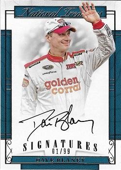 2017 Panini National Treasures - Signatures #S-DB Dave Blaney Front