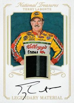 2017 Panini National Treasures - Legendary Material Signatures Holo Gold #LMS-TL Terry Labonte Front