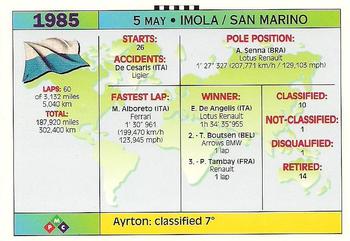 1994 PMC Ayrton Senna #18 Ayrton Senna Back