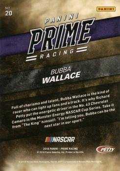 2018 Panini Prime #20 Bubba Wallace Back