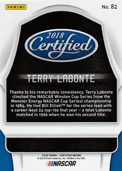 2018 Panini Certified - Gold #82 Terry Labonte Back