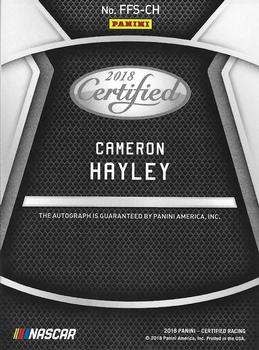 2018 Panini Certified - Fresh Faces Signatures Blue #FFS-CH Cameron Hayley Back