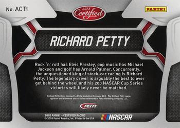 2018 Panini Certified - All-Certified Team Blue #ACT1 Richard Petty Back