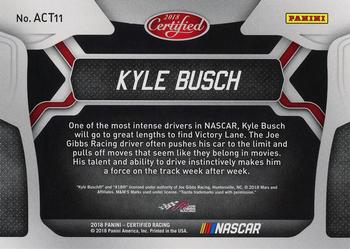 2018 Panini Certified - All-Certified Team Black #ACT11 Kyle Busch Back