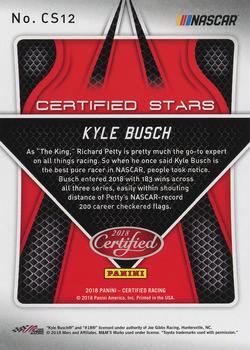 2018 Panini Certified - Certified Stars Purple #CS12 Kyle Busch Back
