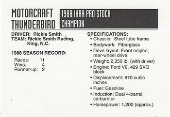 1992 Motorcraft Racing Decade Of Champions #NNO Rickie Smith Back