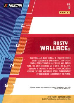 2019 Donruss - Icons Holographic #I6 Rusty Wallace Back