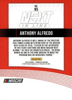 2019 Donruss - Next in Line #N5 Anthony Alfredo Back