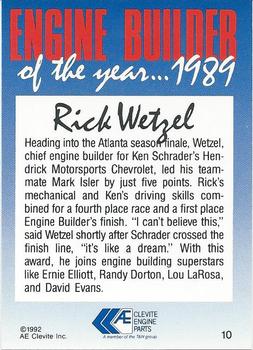 1992 Engine Builder of theYear #10 Rick Wetzel Back