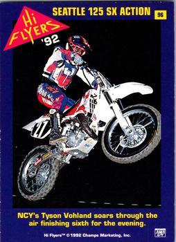 1992 Champs Hi-Flyers #96 Seattle 250 / 125 SX Action Back