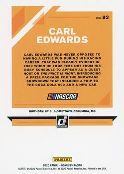 2020 Donruss - Black Numbers #83 Carl Edwards Back