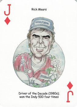 2005 Hero Decks American Racing Heroes Playing Cards #J♦ Rick Mears Front