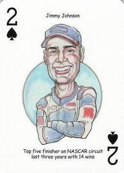 2005 Hero Decks American Racing Heroes Playing Cards #2♠ Jimmie Johnson Front