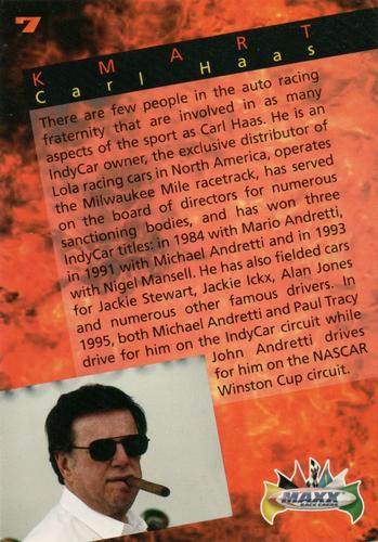 1995 Maxx Kmart #7 Carl Haas Back
