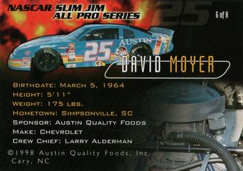 1998 Austin Racing #6 David Moyer Back