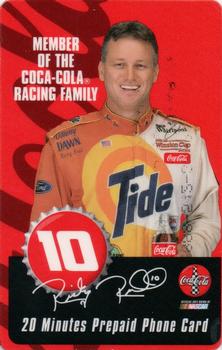 1998 Coca-Cola Phone Cards #NNO Ricky Rudd Front