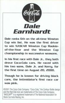 2001 Coca-Cola #NNO Dale Earnhardt Back