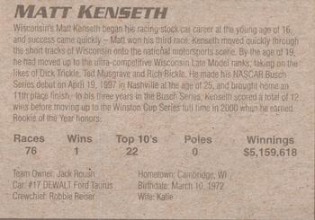2001 Kraft Macaroni & Cheese #5 Matt Kenseth Back