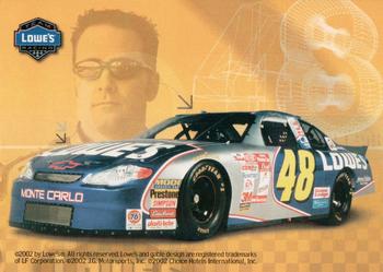 2002 Lowe's Choice Hotels Racing #NNO Jimmie Johnson Front
