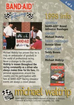 1998 Press Pass Band Aid #4 Michael Waltrip Back