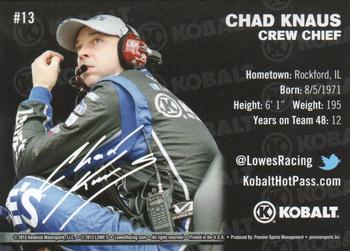 2013 Lowe's Racing #13 Chad Knaus Back