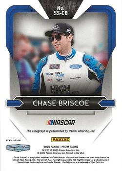 2020 Panini Prizm - Signing Sessions Red and Blue Hyper Prizm #SS-CB Chase Briscoe Back