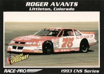 1993 Race-Pro - Promo #CNS #2 Roger Avants Front