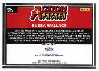 2021 Donruss - Action Packed Checkers #AP10 Bubba Wallace Back