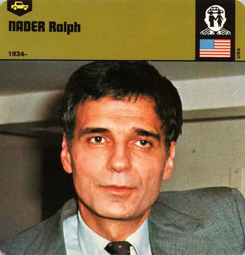 1978-80 Auto Rally Series 25 #13-067-25-14 Ralph Nader Front