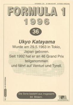 1996 Eurogum Formula 1 #36 Ukyo Katayama Back